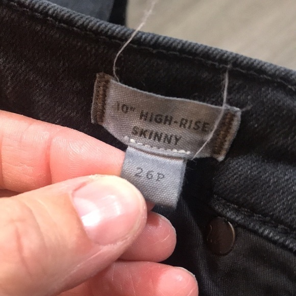 Madewell 10” High-Rise Skinny Exposed Button Fly Black Jeans size 26P - Picture 13 of 14